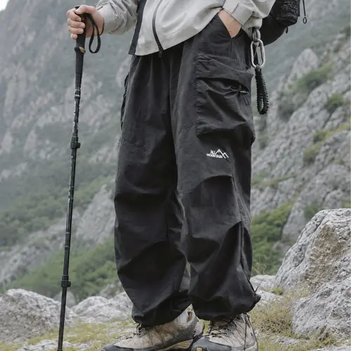 【CREATOR’S PICK】CAONAT Unisex Loose-Fit Hiking Pants - Lightweight Water-Resistant Quick-Dry Outdoor Pants, Elastic Waist with Pockets, Relaxed Fit for Easy Movement, Ideal for Hiking, Camping & Everyday Wear