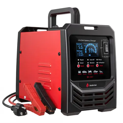 15A 12/24V Smart Battery Charger, Maintainer & Trickle Charger, for LiFePO4, Lead-Acid (AGM / Gel / SLA), For Car, Truck, Marine, SUV, RV, Boat, Lawn Mower,car accessories,sohochic