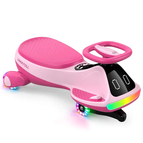 UMATOLL Next-Gen Electric Wiggle Car with Pedal, Ride On Toys, Twist Car for Kids Ages 3 and Up Anti-Rollover Flashing Wheels Bluetooth Music Boys Girls Gifts Devil Drift Car ，#tiktokshopbacktoschool #glowup