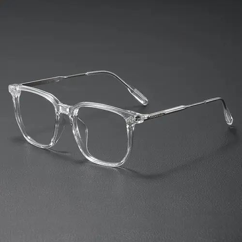 Unisex Full Rim Anti-Blue Light Glasses - Lightweight TR90 Plastic Non-Prescription Eyewear, Trendy Square Frames for Eye Strain Relief, Mens Gifts, Cool Gifts for Guys