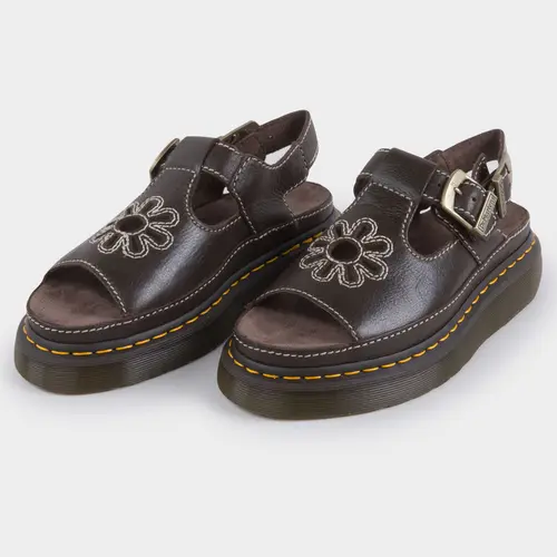 DR. MARTENS Dunnet Flower Womens Full Grain Leather Sandals