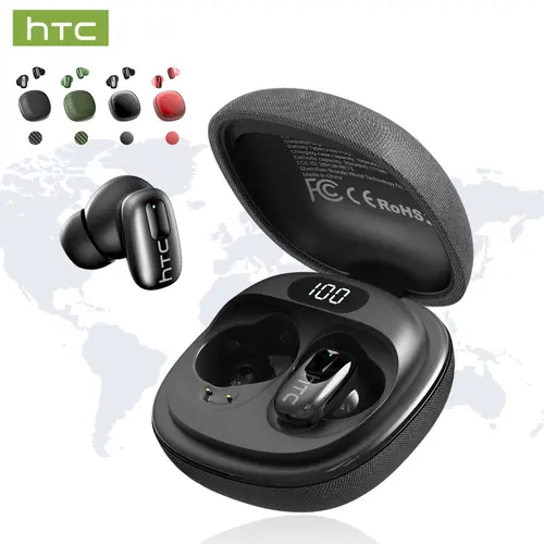 HTC NE75 TWS Wireless Bluetooth Earbuds - HIFI In-Ear Headset, Built-in Microphone, Voice Call Support, Fitness-Ready for Studying, Sports Use