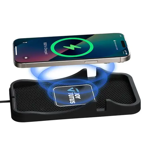 Joytutus 15W Wireless Charging Car Pad - Type C Rechargeable Auto Fast Charging Mat with Anti-Slip Rubber Base, Hands-Free Stand, Car Interior Accessories, Truck Accessories,toolupgrade