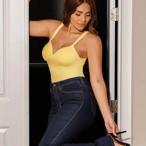 FeelinGirl Women's Built-in-Bra Sleeveless Bodysuit Colorful Shaping Camisole Slimming Tank Tops for Casual Outfits Comfortable Breathable Fabric newarrivals SohoChic