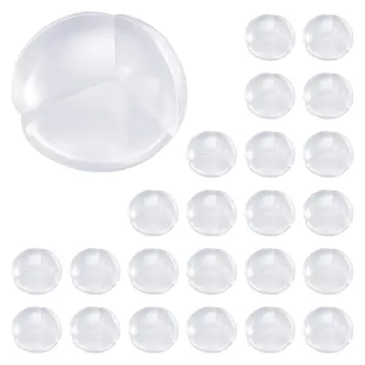 VEVOR Corner Protectors Baby Proofing, 24 Pack, Clear & Transparent Table Corner Guards Covers for Baby Safety, 1.34-inch Depth, 0.28-inch Thickness, Strong Adhesive, Cushion for Furniture Sharp Edges