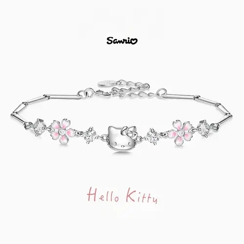 Sanrio Hello Kitty Sakura Bracelet - Charming Design with Beautiful Sakura Motif for Everyday Wear & Gifts
