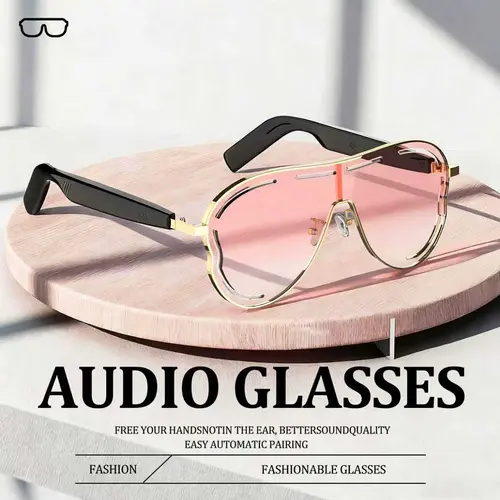 DVKIX 2026 New Wearable Smart Wireless Audio Glasses - UV-Resistant, Waterproof, USB-Enabled, Call-Answering, Music-Playing, Unisex Casual Glasses for Badminton & Running, Father's Day Gift