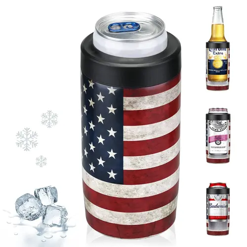 [TikTokShopBackToSchool] 12oz Can Cooler - Fits 12oz Cans, Slim Cans, 12oz Bottles - Coffee Cup - Double Wall Insulated Drinkware Flasks,father'sdaygifts Skinny Thermal,sohochic