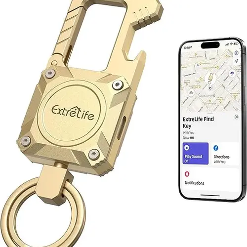 Keychain Works with iPhone Find My Heavy Duty Key Chain Bottle Opener Carabiner Car Key Chains with GPS Tracker Key Finder Bluetooth Tracker Metal Steel  Travel Gadgets Handy SummerWins tiktokshopbacktoschool