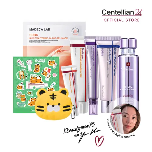[Centellian24] Yumi’s Anti-Aging Arsenal | Madeca Cream Time Reverse (50ml + 15ml) + 360º Shot PDRN Active Serum + 360º Shot PDRN Lifting Eye Cream + Madeca Lab PDRN Skin-Tightening Glow Gel Mask + Expert Madeca Cream Active Renew PDRN