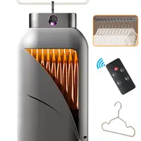 DDZJIAN Portable 600W Corded Clothes Sterilizer Dryer - Fits Small Space, Holds 11-20 Items, Timer Control, Remote Control, 1 Mini Hanger, Foldable Drying Bag, Fast-Drying for Seniors, Home, Travel,sohochic