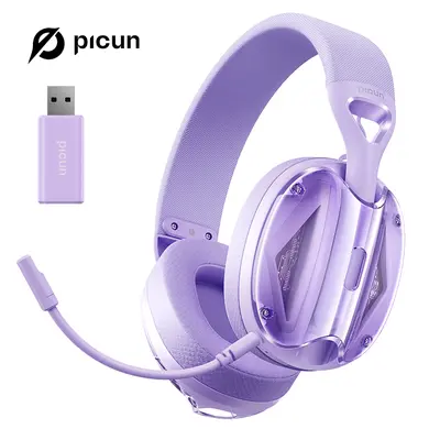 Picun G1 Wireless Gaming Headset - 2.4GHz/5.4 Bluetooth, Detachable Noise-Canceling Included Mic, Lightweight for PS4/PS5/PC, Mobile Phones, Multiplatform Gaming Headset, Wireless Gaming Headphones,summerwins tiktokshopbacktoschool, Gamer Stuff