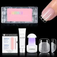 Aillsa StayBond Press On Nails Kit with Gel Glue & UV LED Nail Lamp – Strong Hold, Salon Finish, Long-Lasting Plain & Glam Set for Home (DealsForYouDays, TikTokShopBackToSchool, SohoChic)