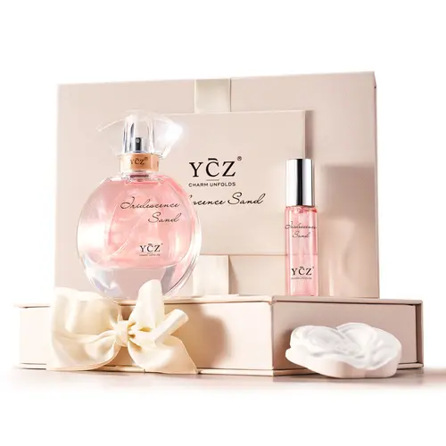 [YCZ] Pink Golden Sands Eau de Parfum Gift Set | Floral Oriental Aroma | Elegant Glamorous Women Fragrance | Long-lasting Scent with 1.7 fl oz EDP & 0.5 fl oz Travel Spray, Perfect for Self Care & Girlfriend Gifting | Vegan & Cruelty-Free,summer outifit,s