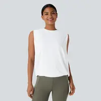 Halara Round Neck Ruched InstantCool Yoga Tank Top-UPF50+ #BackToSchool