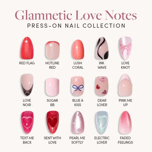 Glamnetic Love Notes Press-On Nail Collection False Nails