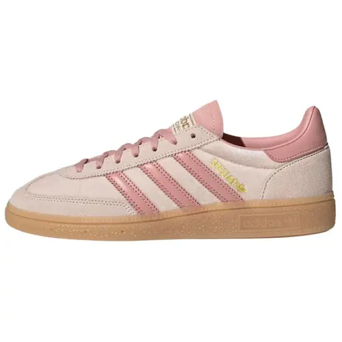 Women's Adidas Handball Spezial 'Wonder Quartz Wonder Mauve Gum' Suede Upper Sneaker - Solid, Casual, Built for Handball Play, Court Performance, Durable Rubber Walking & Everyday Sports Trainer