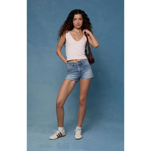 Pacsun Women's Ivy High Waisted Festival Jean Shorts Medium Blue