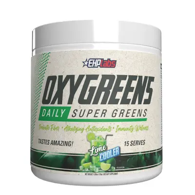 EHPlabs OxyGreens Super Greens Drink Powder, 15-Serve Starter Size, Organic Fibre & Prebiotics, Dietary Vitamin Healthcare Supplement, Edible Vegan Support for Digestion & Gut Health