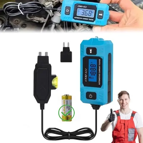 Automotive Circuit Tester (Battery Included) - Accurate Fuse Testing Tool, 48V Max, Measures Current Accurately, Fault Testing Tool, Portable Fuse Buddy with Display for Car Repair Diagnostics,toolupgrade