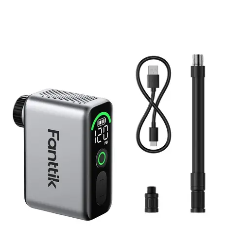 Fanttik X10 Ace Wireless Cordless Electric Bike Tire Inflator, 120 PSI Compact 2.83×2.09×1.18 in Model with Presta & Schrader Valves, 22 Seconds Fast Inflation, Batteries Included, Portable for Road Bikes,toolupgrade