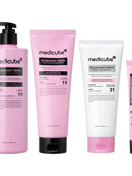 [NEW] [medicube] Rosemary PDRN Scalp-to-Hair Strengthening Set | Includes Shampoo, Conditioner, Hair Mask, Scalp Serum | Hair Thinning Care Set for Dry & Oily, Damaged, Frizzy Hair, Oily Flaky-looking Scalp | Korea Hair Care