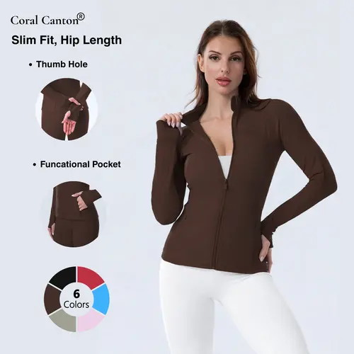 Coral Canton Women’s Solid Zip-Up BBL Sport Jacket BackToSchool