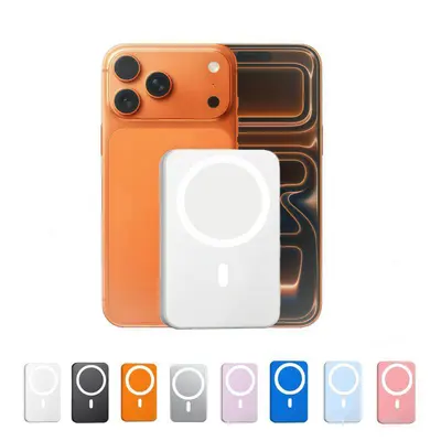 5000mAh Magnetic Power Bank, Wireless Portable Charger for iPhone 12-17 Series, Compatible with MagSafe Cases,sohochic