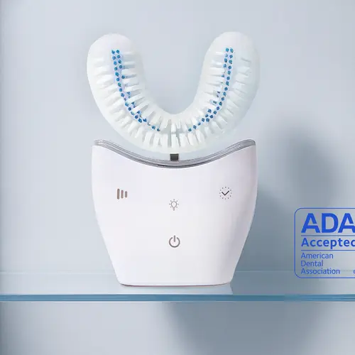 Autobrush Sonic Pro | ADA-Accepted U-Shape Electric Toothbrush | Full-Mouth Clean in 30 Seconds | 3 Cleaning Modes | GumDefend Bristles | White or Black