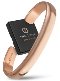 TheraCopper Copper Bracelet for Men & Women (Plain) — 100% Pure Copper Bracelets — Raw, Solid & Uncoated Authentic Handmade Tibetan Bracelet Cuff Bangles