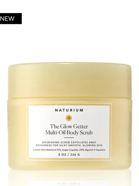 Naturium The Glow Getter Multi-Oil Body Scrub (226ml) - Sugar Scrub with Glycerin and Squalane, Hydrated, Smooth, Glowing Skin