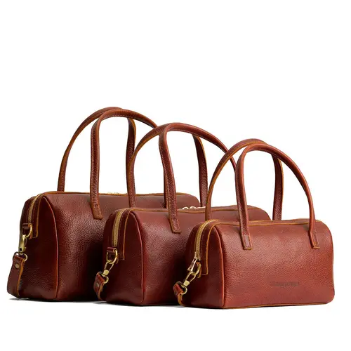 Portland Leather Sloan Doctor Bag - Structured Top Handle Purse & Removable Crossbody Strap