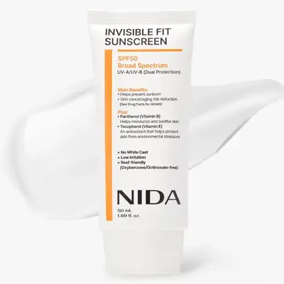 NIDA Invisible Fit Sunscreen Lightweight Spf Sensitive Facial