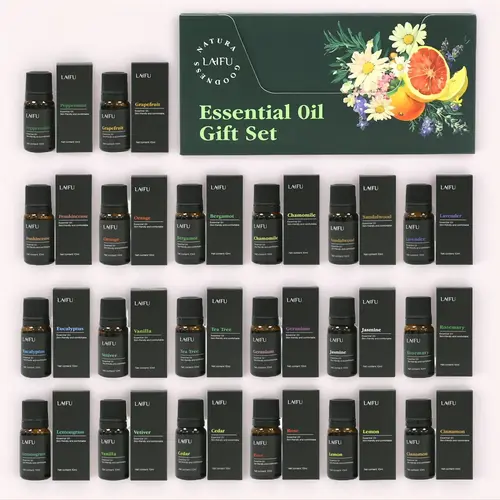 Aromatherapy Essential Oil Set - 20x10ml Water-Soluble Oils (Rose, Vanilla Scents, Lavender, Basil), Customizable Scent Layering, Home Apothecary Supplies for Humidifier, Soap Making, Candle Making, Selfcare,back to school,back to school haul,sohochic