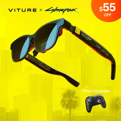 VITURE Luma Cyber AR Smart Glasses, Cyberpunk 2077 5th Anniversary Limited Edition, 10,000 Units, for Switch, PS5, PC & Mobile Gaming