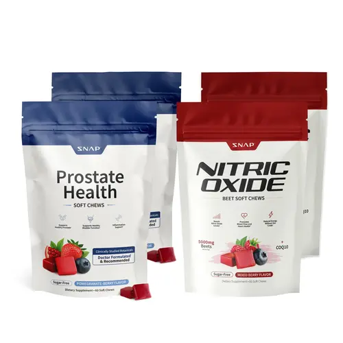 NEW! 2x Prostate Health & Nitric Oxide Chews - Inflammation Support - Urinary & Bladder Function - Supports Blood Flow & Energy - Male Reproductive Health - Antioxidants - Supports Healthy DHT levels - Mixed Berry Flavor - Medicinal Mushrooms & Botanicals