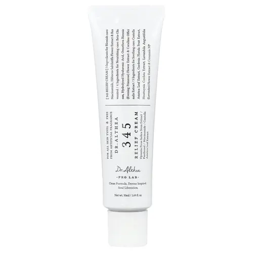 Dr.Althea 345 Relief Cream | Daily Face Moisturizer for Soothing Recovery and Blemish Care with PDRN & Niacinamide | Korean Vegan Skin Care for All Skin Types, 1.69 Fl Oz (Ver.2 - Pack of 1)