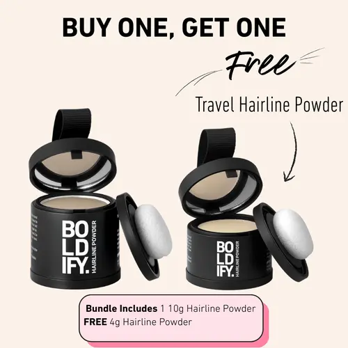 Boldify Buy 1 Get 1 Free Product - Hairline Shaping Powder (10g + Free 4g) with Color Match Guarantee, Root Cover Up Powder, Hair Enhancer, Hair Product