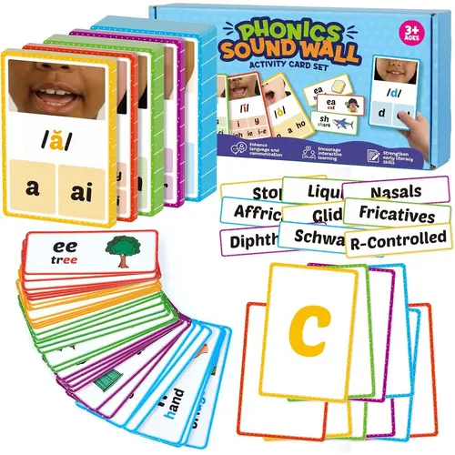Torlam Phonics Sound Wall Set - Alphabet, Language Learning, Sound Flashcards, ABC Flashcards for Toddlers, Core Phoneme Coverage, Kindergarten Speech Therapy Educational Language Toy