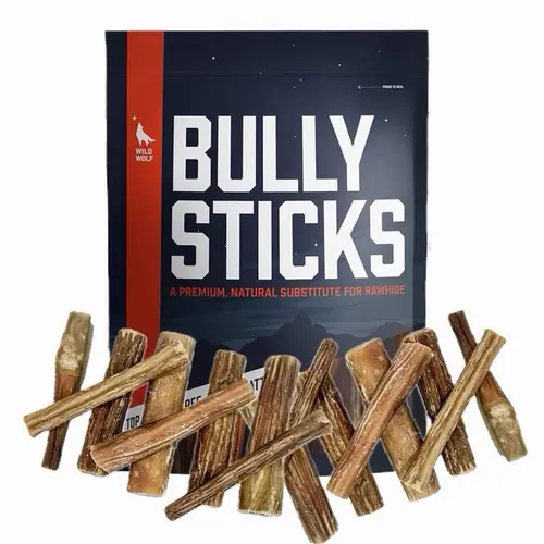 4-inch Bully Sticks (8 oz./~12-15 Sticks) Healthy, All-Natural, Long-Lasting Dog Chew Bones - Low Odor - Mixed Thickness - Lab-Tested, Hand-Inspected and Packed with Love in The USA