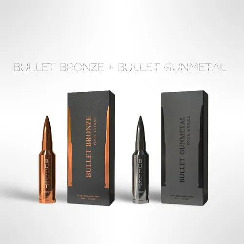 BHARARA Bullet Bronze and Bullet Gun Metal Eau De Parfum (75ml/2.5 oz Each) Masculine Men's Colognes Pack Of 2