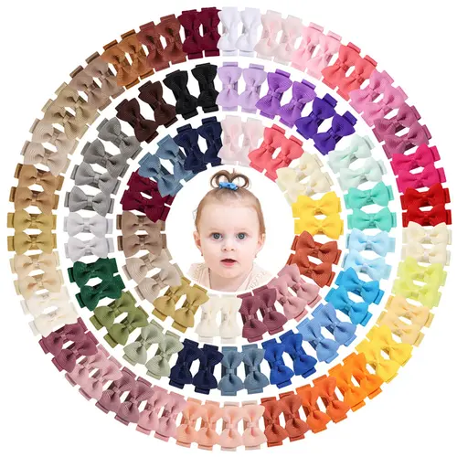 20/50/100 Piece Set Morandi Color Cute Baby Bow Hair Clips, Fashion Baby Hair Accessory, Perfect for All-Season Use, Great Gift Choice, Cute Hair Accessories