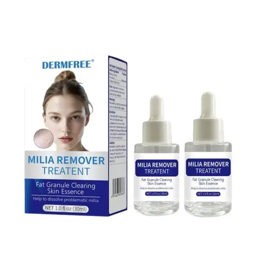Dermfree Milium & Blackhead Removal Treatment Serum, 0.85 oz Advanced Exfoliating Face Serum with Salicylic Acid & Glycerin, Alcohol-Free for Even Skin Tone, Skin Transformation & Radiant Repair (Bottle), Radiant Skin
