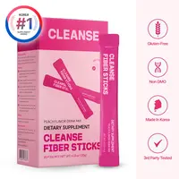 dr.blet Cleanse Powder Sticks - Peach Flavor Fiber Drink, Plant-Based Dietary Supplement, Chicory Root Extract for Gut Balance, Bloat Relief Sip, Digestive Support, Natural Fullness Maintenance, NON-GMO, 2-Cup Mix Ready