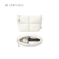 COMFYABLE Compact Puffy Electronics Organizer Travel Case - Unisex Built-in Organizer Travel Packing Pouch for Charger, Phone, Power Bank, Cords, Accessories, Fits Backpacks, Totes, or Luggage