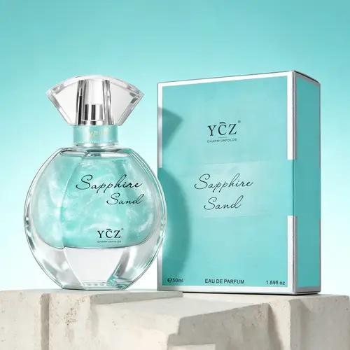YCZ Sapphire Sand Eau de Parfum (1.7 fl oz) - Fruity Floral Fragrance Perfumes, Elegant, Charming, Aromatic Beauty Products, Lucky, Airy, Long-Lasting for Dates & Work, Inspired by Upcoming Beautiful Things,back to school,sohochic