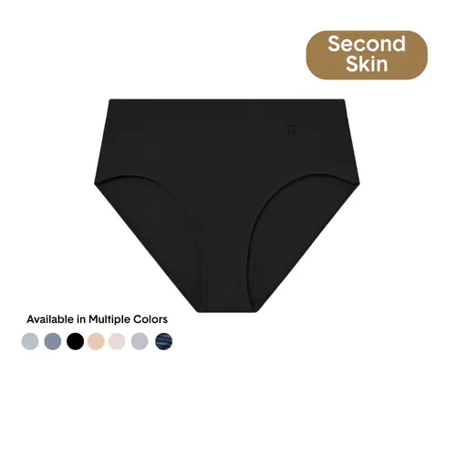 Tommy John Women’s Second Skin High Rise Brief with Lace Waist Option | Luxury Soft Modal Fabric, No Ride-Up Fit, Breathable Comfort Spandex Smooth