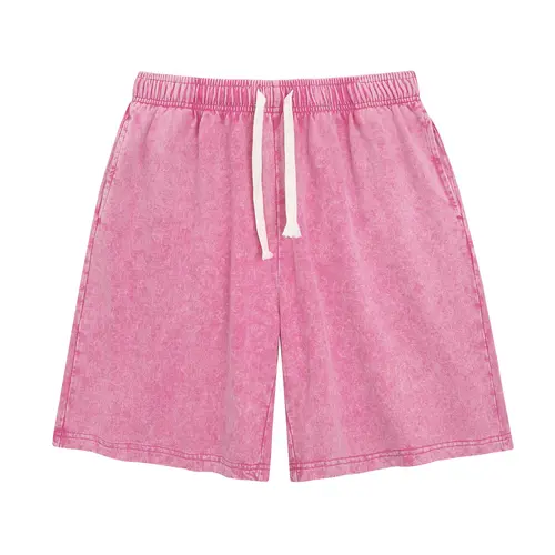 Holafish Women's Vintage Acid Wash Shorts - 98% Cotton 2% Polyester, Unisex, Stylish, Retro Casual Vibe, Ultra Comfy, Normal Type, Machine Washable Everyday Casual Bottoms