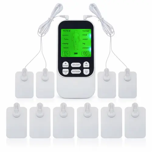 Compact Rechargeable Muscle Massage Unit - 10 Modes, Dual Channel, 30 Intensity Levels, 10 Pads, Neck Use, Muscle Recovery, Smart Wearable Accessory, Cool Tech Gadgets for Him, Man Cave Tool, Men's Personal Gadgets,sohochic