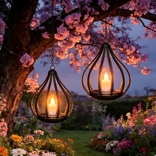 Low Stock, Solar Garden Lights Outdoor Metal Solar Water Drop Shape Candle Lantern 2026 New Design with Flickering Effect & Reflective Patterns, IP65 Waterproof, 20.5 CM × 15.5CM,Outdoor Solar Powered Lights for Patio, Pathway,sohochic